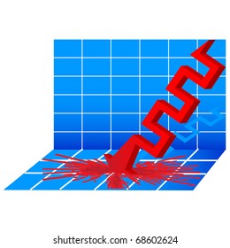 Economic Crisis diagram.Vector