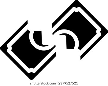 economic crisis glyph icon illustration vector