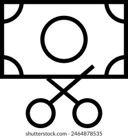 economic crisis icon. Thin linear style design isolated on white background