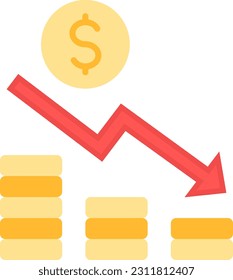 Economic Crisis icon vector image. Suitable for mobile application web application and print media.
