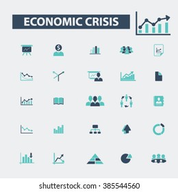 economic crisis icons
