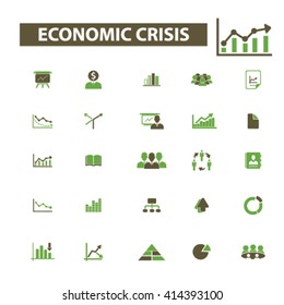 economic crisis icons
