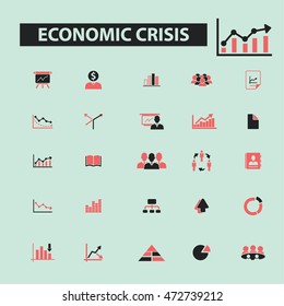 economic crisis icons