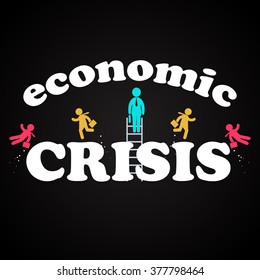 Economic crisis illustration template