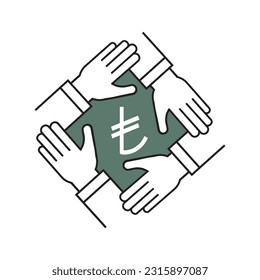 Türkiye economic crisis. monetary and economic crisis. Turkish lira symbol. vector design.
