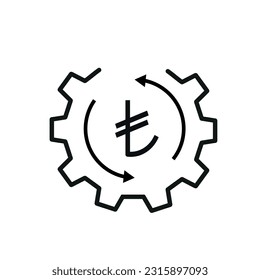 Türkiye economic crisis. monetary and economic crisis. Turkish lira symbol. vector design.
