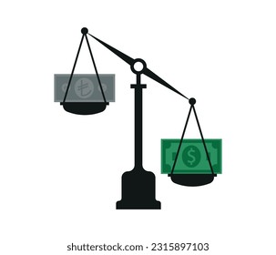 Türkiye economic crisis. monetary and economic crisis. Turkish lira symbol. vector design.
