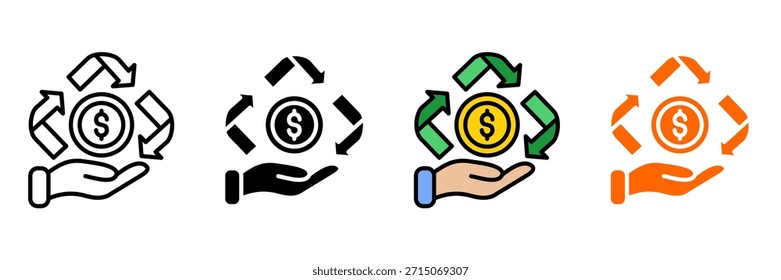 Crítica econômica Icon Set Multiple Style Collection. Repartição Do Capitalismo, Crise Da Dívida, Desvio De Riqueza, Desigualdade Econômica, Ganância Das Empresas, Queda Do Mercado, Problemas De Inflação, Efeitos De Recessão, Cor Bancária