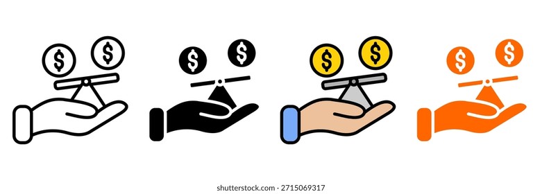 Crítica econômica Icon Set Multiple Style Collection. Repartição Do Capitalismo, Crise Da Dívida, Desvio De Riqueza, Desigualdade Econômica, Ganância Das Empresas, Queda Do Mercado, Problemas De Inflação, Efeitos De Recessão, Cor Bancária