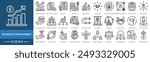 Economic Development icon. Economic Development, Infrastructure Investment, Job Creation, Innovation Hub, Economic Stimulus, Trade Expansion, Sustainable Development and Entrepreneurship Ecosystem