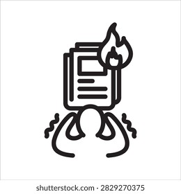 Economic Doom scrolling Stress - Negative economic news anxiety icon