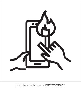Economic Doom scrolling Stress - Negative economic news anxiety icon
