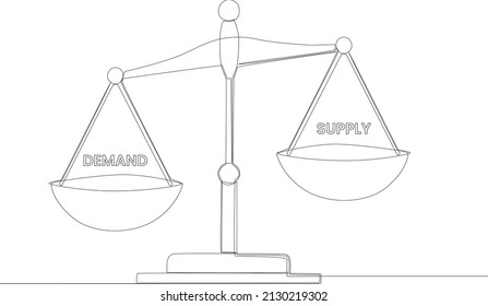 Economic Equilibrium Is Affected By The Quantity Of Goods And Their Prices. Icons Of Economics Condition. Microeconomics And Macroeconomics. Vector Illustration.