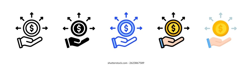 Economic Expansion Icon Collection With Multiple Styles