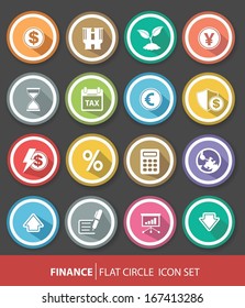 Economic and finance buttons,Colorful version,vector