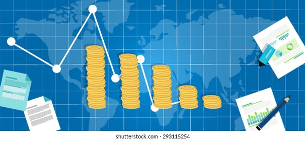 Economic Financial Down Crisis Recession Gdp Drop