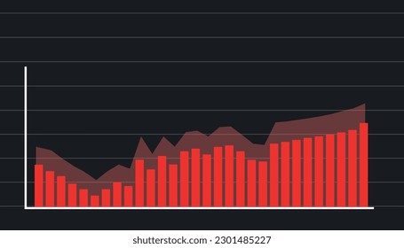 economic and financial growth.
red paper airplane flying in the direction of economic growth.fast growth chart. Financial data concept.