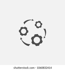 Economic flat symbol icon for web in trendy flat style isolated on grey background