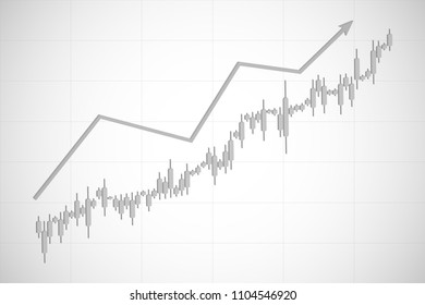 Economic graph with diagrams on the stock market. Abstract vector background for business and financial concepts and reports