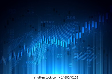 Economic graph with diagrams on the stock market, for business and financial concepts and reports.Abstract vector background