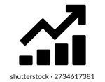 economic growth chart icon symbolizing progress and upward trend 