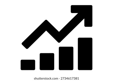 economic growth chart icon symbolizing progress and upward trend 