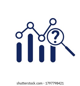 Economic Growth Forecast Chart Concept Flat Design, Icon, Sign, Logo, Vector Illustration