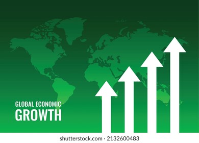 economic growth green map background