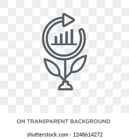 Economic growth icon. Economic growth design concept from Economic growth collection. Simple element vector illustration on transparent background.