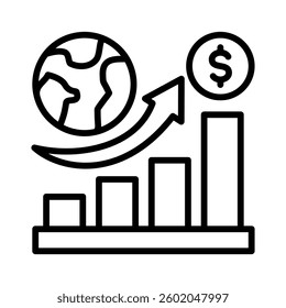 Economic Growth Icon Element for Design