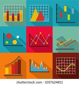 Economic growth icons set. flat set of 9 economic growth vector icons for web isolated on white background