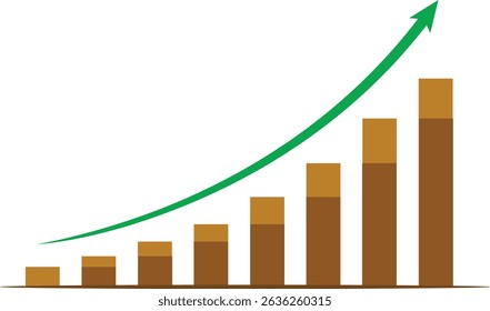 Economic Growth and Startup Investment Chart – 2025 Stock Trading, Financial Market Trends, Crypto Price Movements, Commercial Data Vector