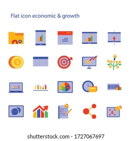 Economic & growth vector abstract icon design collection, logo, and template element, and vector resource.