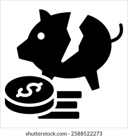 Economic Hardship Icon Element For Design