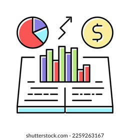 economic history color icon vector. economic history sign. isolated symbol illustration