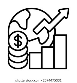 Economic Icon Element For Design