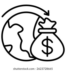 Wirtschaftliches Icon-Element für Design