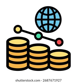 Elemento de icono económico para el diseño