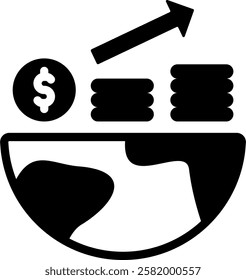 Economic Icon Glyph Vector Illustration