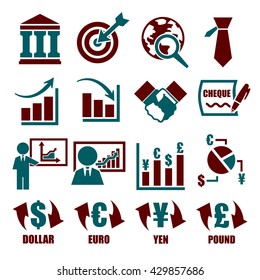 economic icon set