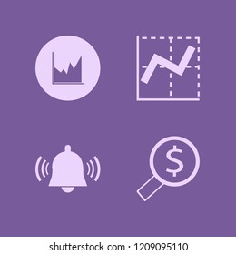 economic icon. economic vector icons set graph, looking money and school bell