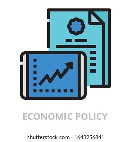 Economic icon for website, application, printing, document, poster design, etc.