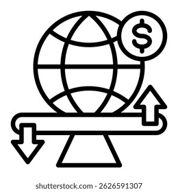 Elemento de icono de impacto económico para el diseño