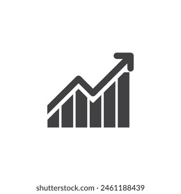 Economic Indicator Icon Set. Market Growth Symbol. Financial Uptrend Sign. Profit Increase Icon.