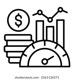 Economic Indicators Icon Element For Design