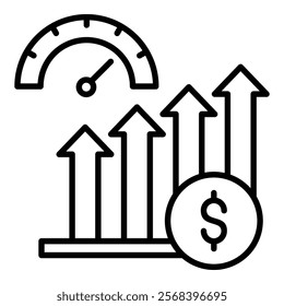 Economic Indicators Icon Element For Design