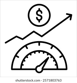 Economic Indicators Icon Element For Design