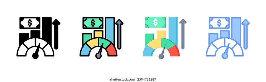 Economic Indicators Icon Element For Design