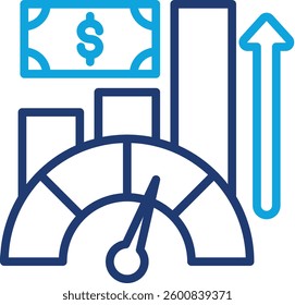 Economic Indicators Icon Element For Design