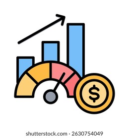 Elemento de Ícone de Indicadores Econômicos para Design